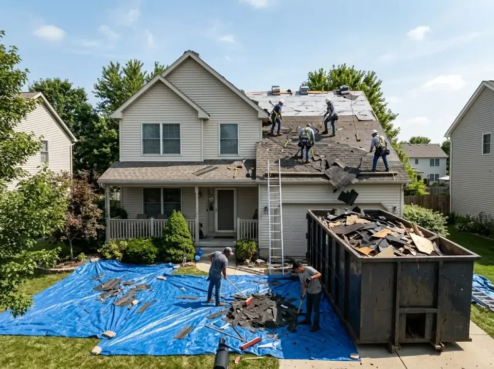 roof-replacement-debris-remova-004 — frequently asked questions, Cheapest Dumpster Rentals in Huntingtown, MD
